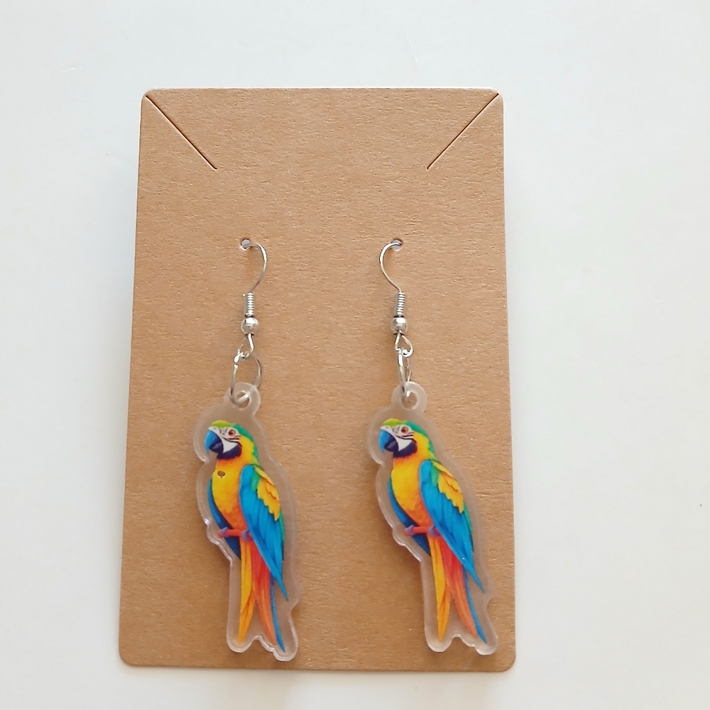 Fashion Jewelry Vibrant Parrot Earrings